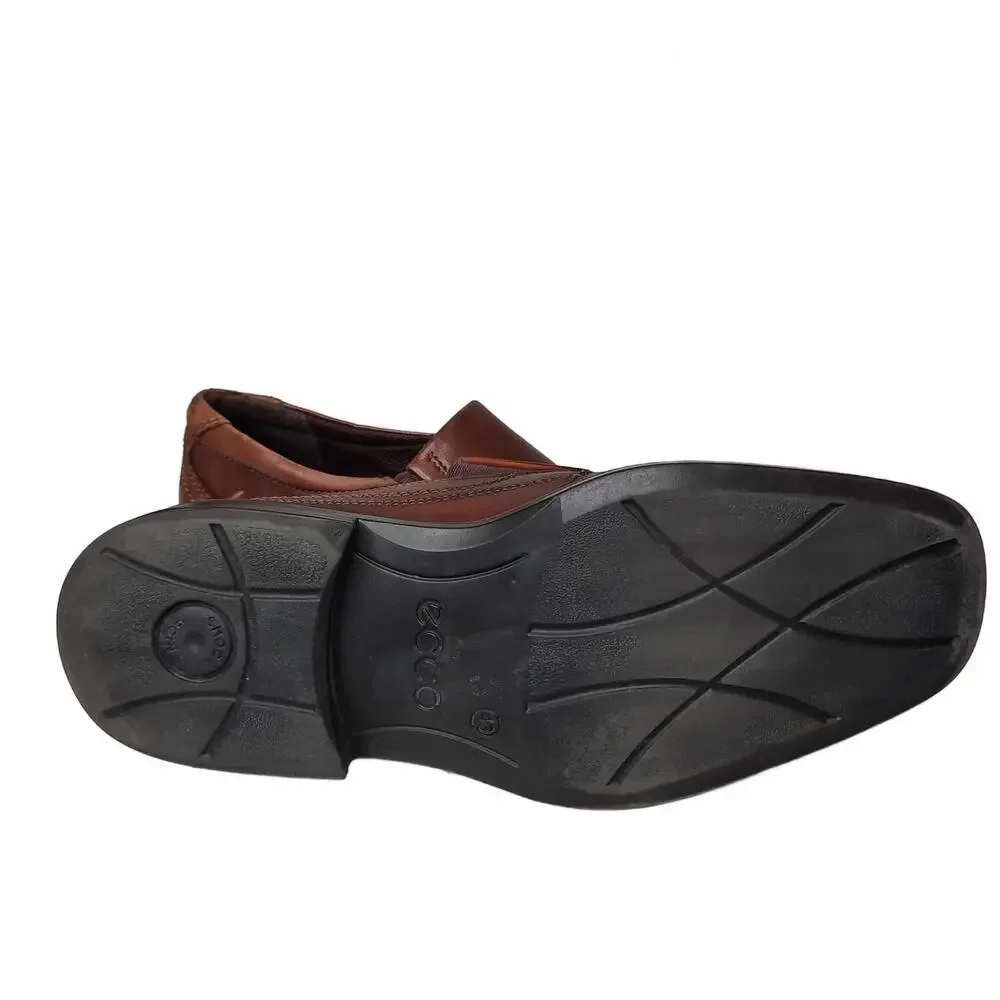 Ecco Men's Brown Leather Slip-On Loafers Size‎ 43